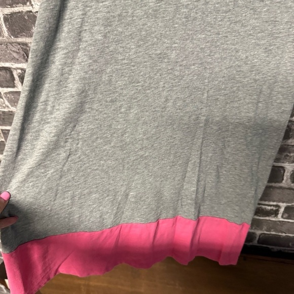 Boden Slub Tee Colorblock Dress gray pink - Picture 6 of 9